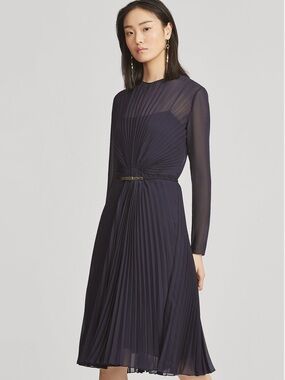 Ralph Lauren Collection Navy Cleona Dress